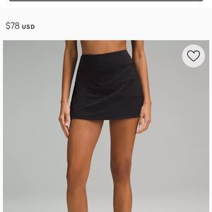 Lululemon mid rise pace rival skirt 12” 🖤